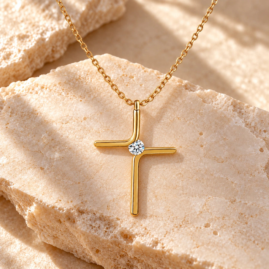 Generated concept artwork for Cross Plating Necklace; illustrative only, not an exact product photograph