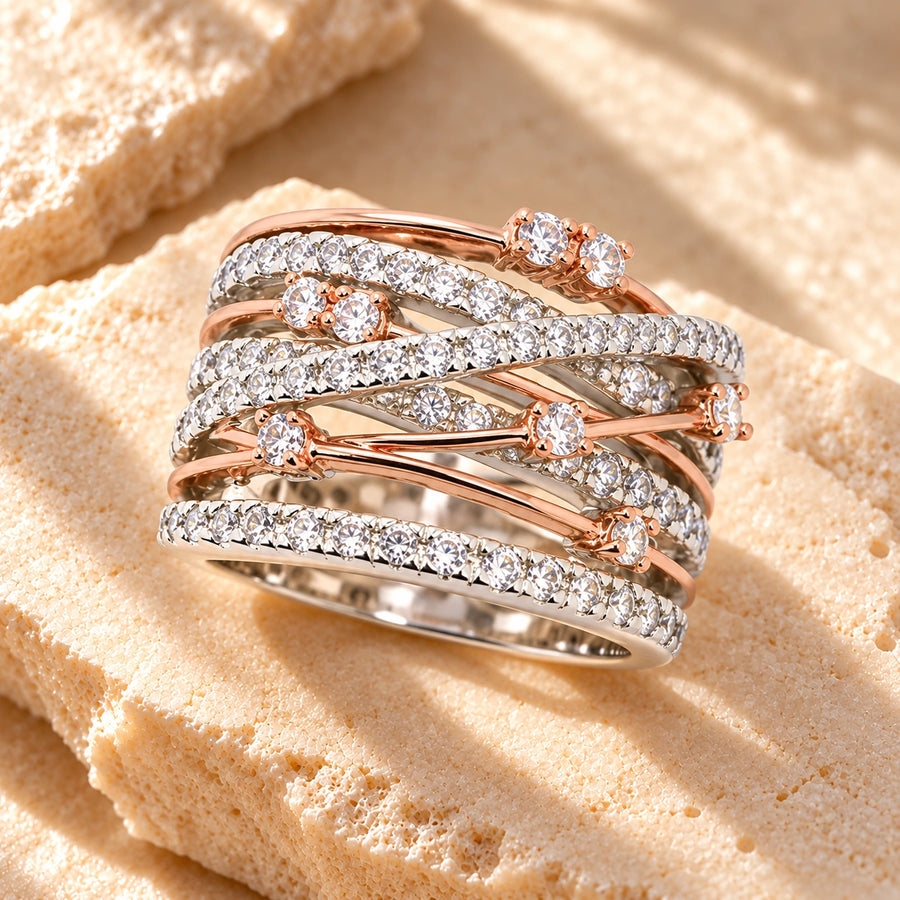 Generated concept artwork for Cross Color Separation Ring; illustrative only, not an exact product photograph