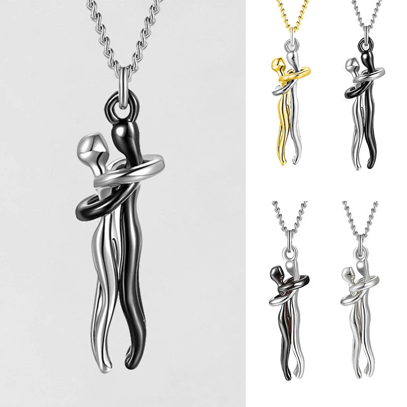 Love Hug Unisex Couple Chain Necklace supplier gallery image 2