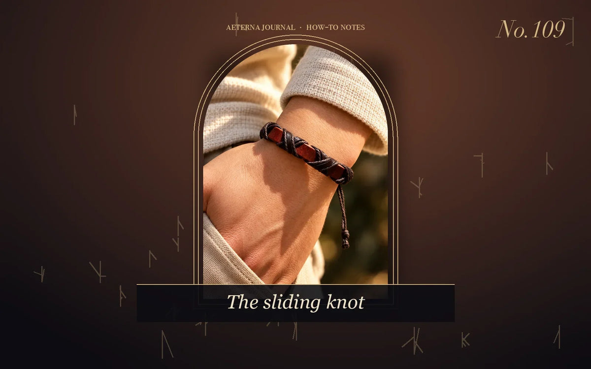 Braided leather cord bracelet worn on the wrist