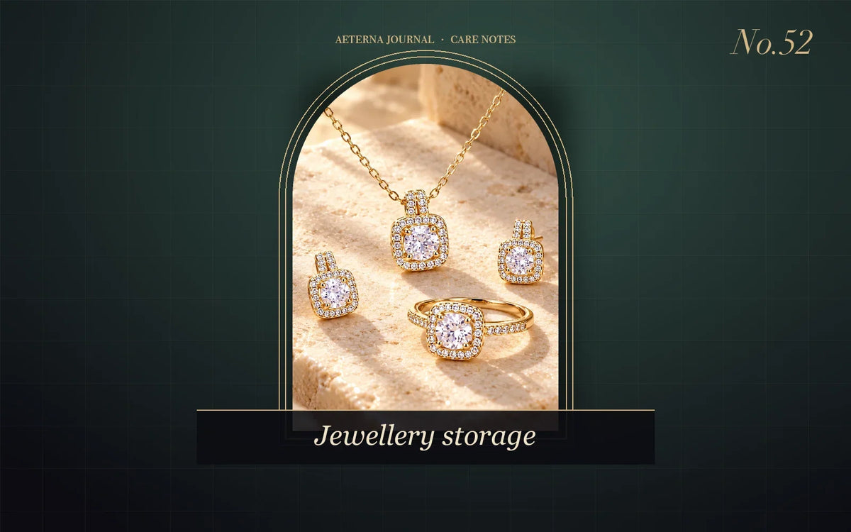 Gold-tone jewellery set with a gem pendant and stud earrings