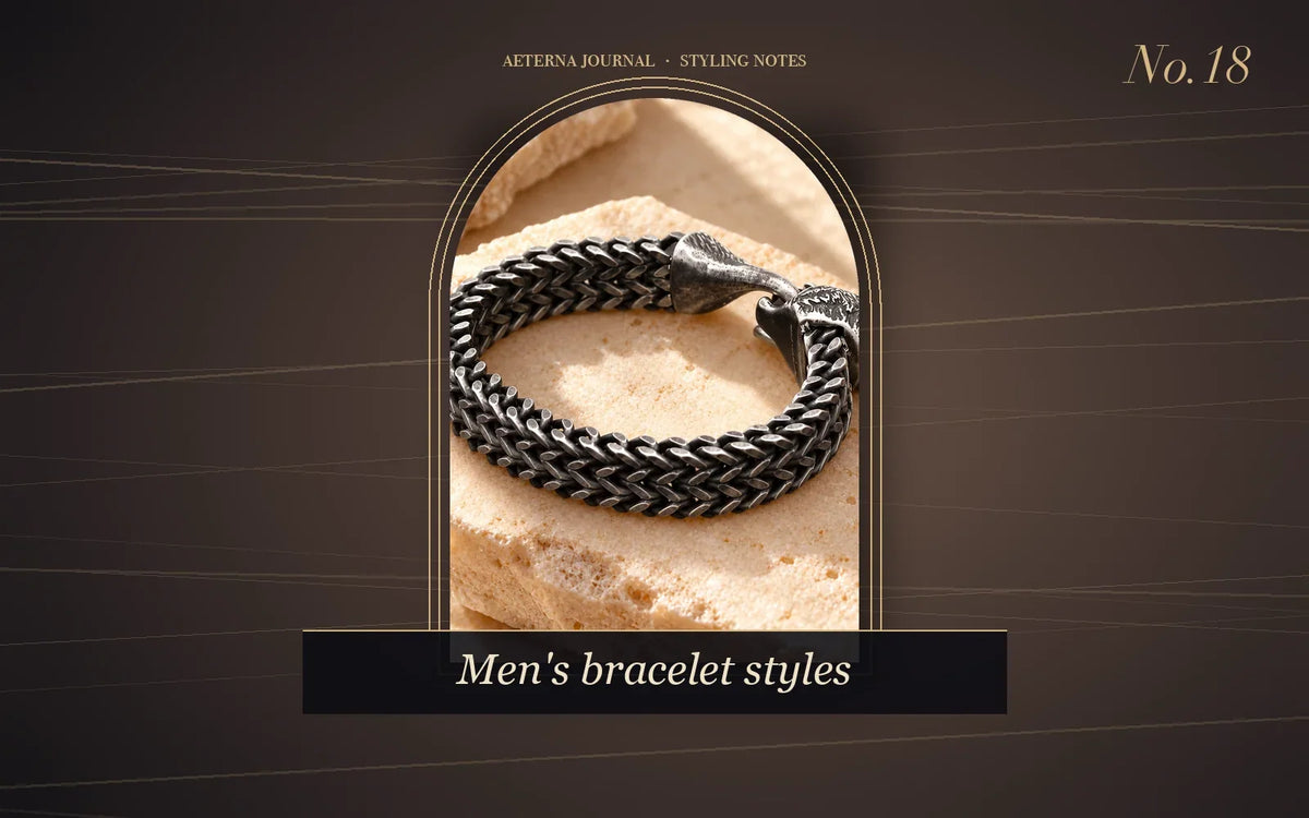 Black stainless steel Cuban chain bracelet with a wolf head clasp
