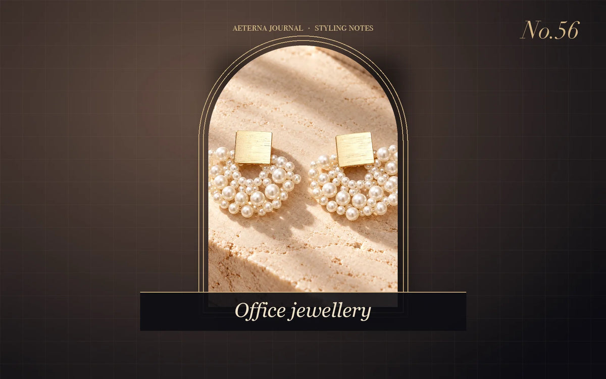 Pearl cluster stud earrings with square gold-tone tops