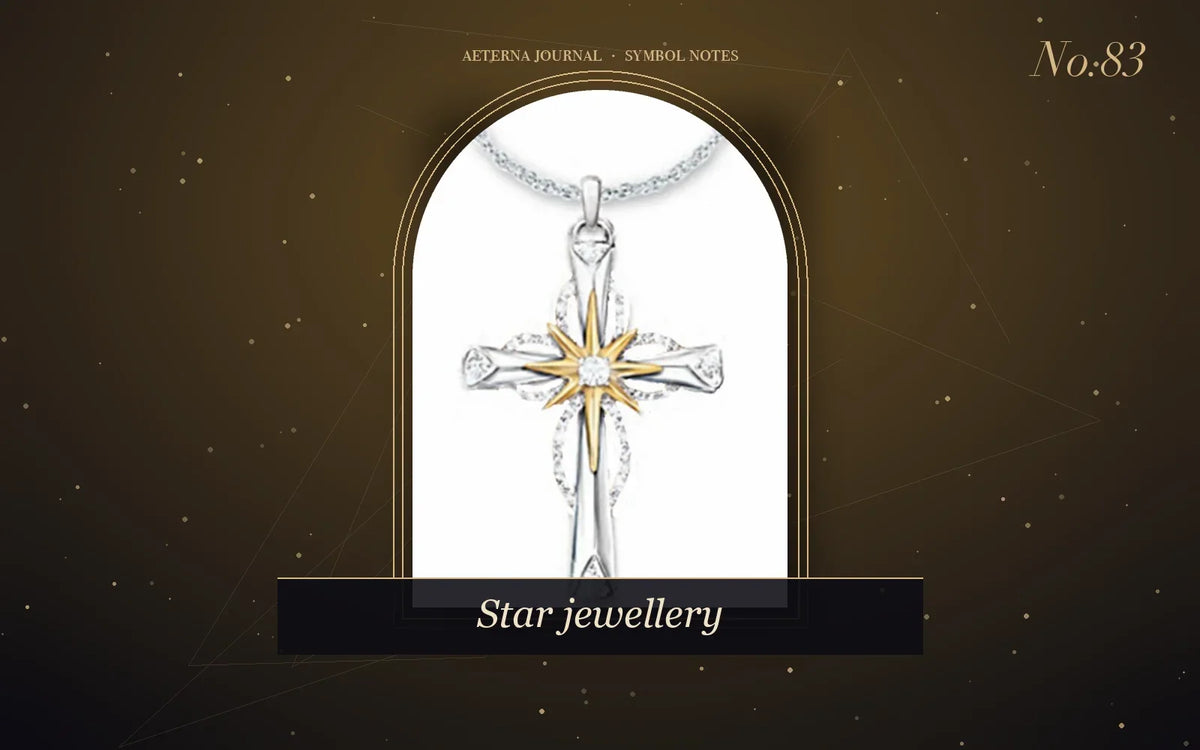 Cross pendant with an eight-pointed star at its centre