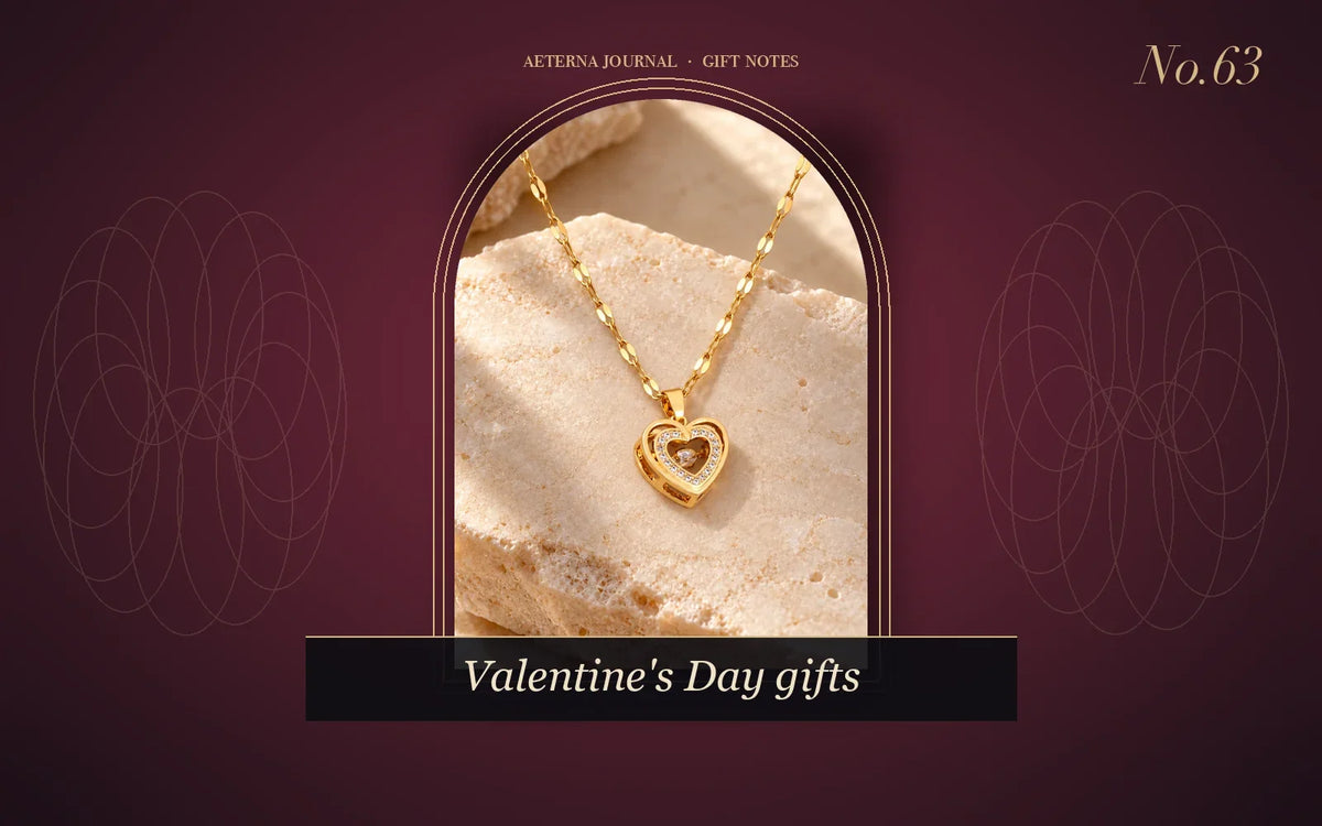 Gold-tone heart-within-heart pendant necklace