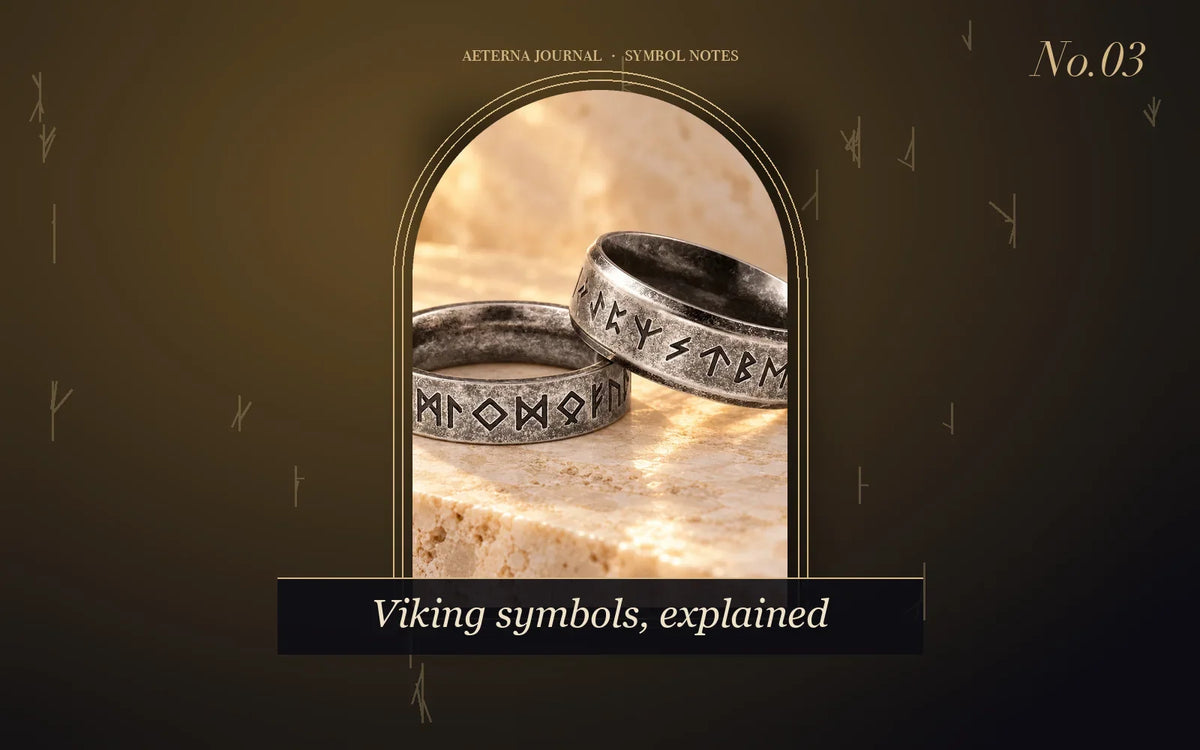 Stainless steel Norse Odin amulet ring engraved with runes