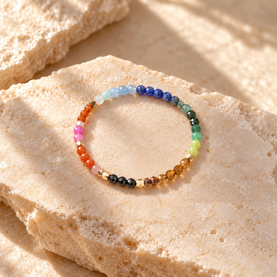 Generated concept artwork for Astra Chakra Colourstone Bracelet; illustrative only, not an exact product photograph