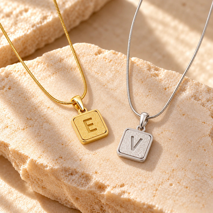 Generated concept artwork for Alphabet A Pendant Necklace; illustrative only, not an exact product photograph