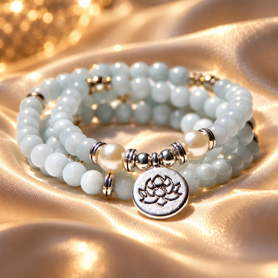 Generated concept artwork for Tiger Eye 108-Bead Mala Bracelet; illustrative only, not an exact product photograph