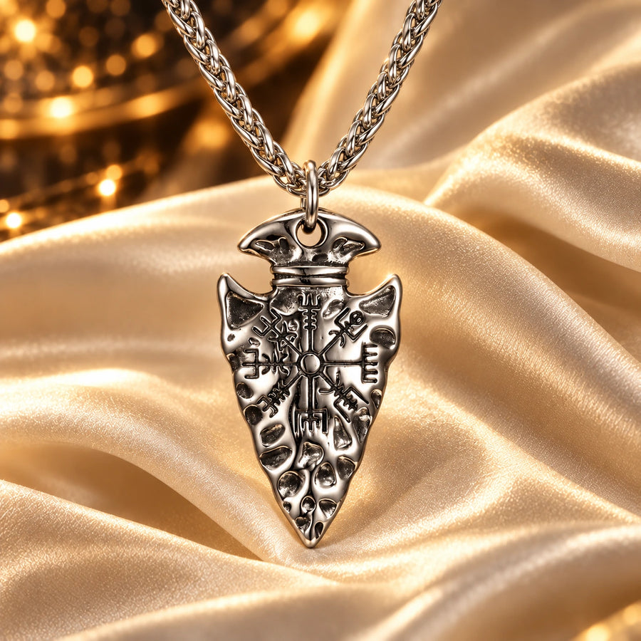 Generated concept artwork for Asgard Crafted Handcrafted Nordic Spear Necklace; illustrative only, not an exact product photograph