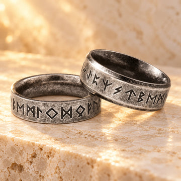 Odin Rune Stainless Steel Viking Ring: illustrative concept artwork, not a product photograph