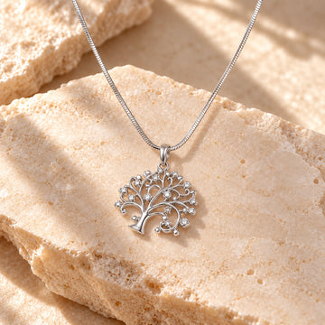 Generated concept artwork for Big Tree Life Drilling CZ Necklace; illustrative only, not an exact product photograph