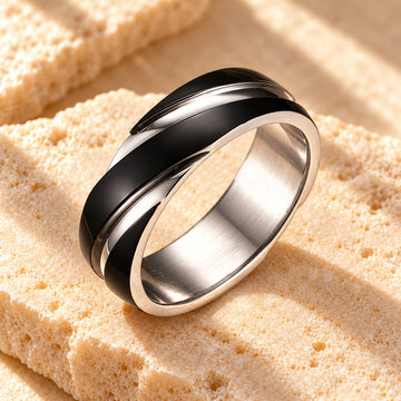 Generated concept artwork for Black Twill Ring; illustrative only, not an exact product photograph