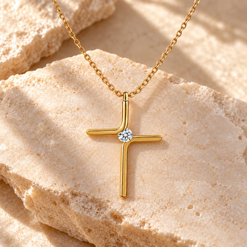 Generated concept artwork for Cross Plating Necklace; illustrative only, not an exact product photograph