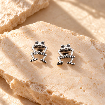 Generated concept artwork for Cute Frog Funny Animal Stud Earrings; illustrative only, not an exact product photograph