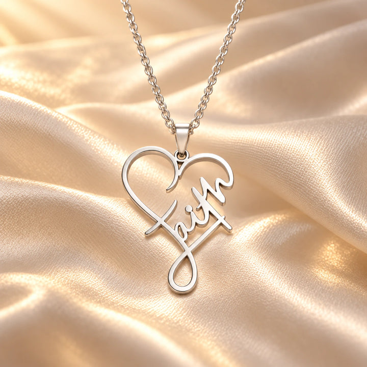 Heart of Faith Pendant Necklace: illustrative concept artwork, not a product photograph