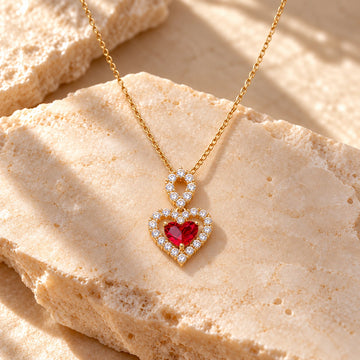 Generated concept artwork for Exquisite Heart Party Necklace; illustrative only, not an exact product photograph