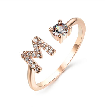 Design Adjustable Initial Letter Elegant Ring supplier gallery image 64