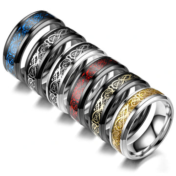 Dragon Pattern Band Ring supplier gallery image 2