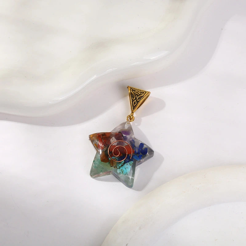 Seven Chakra Crystal Pendant Necklace, view 39