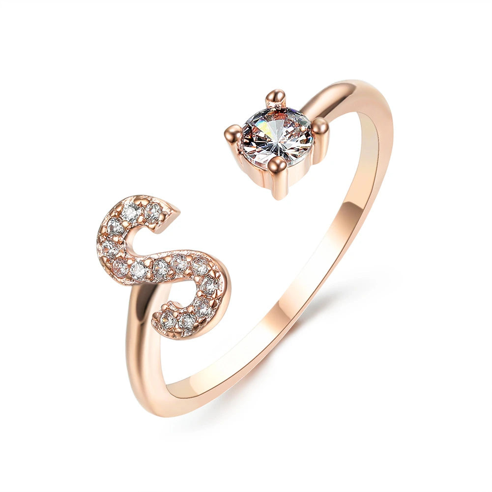 Design Adjustable Initial Letter Elegant Ring supplier gallery image 55