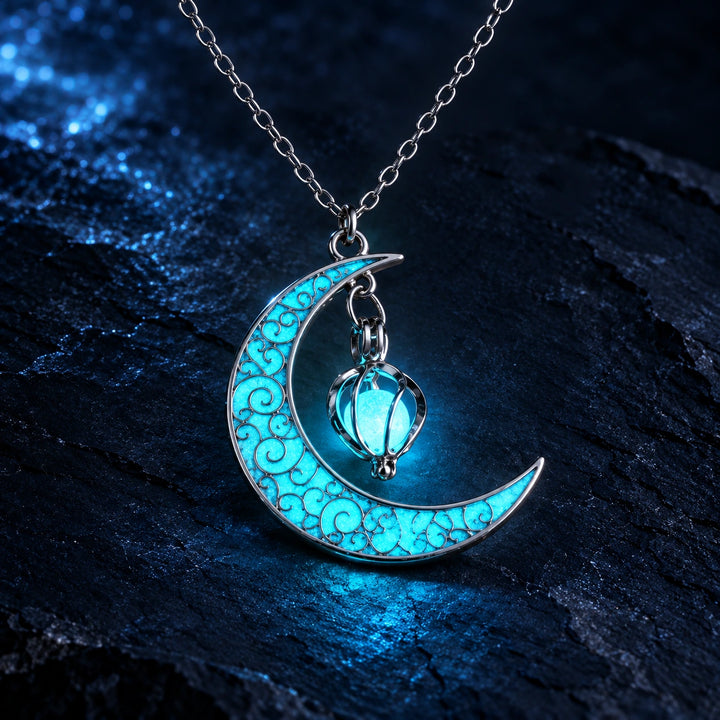 Generated concept artwork for Glowing Plated Chain Necklace; illustrative only, not an exact product photograph