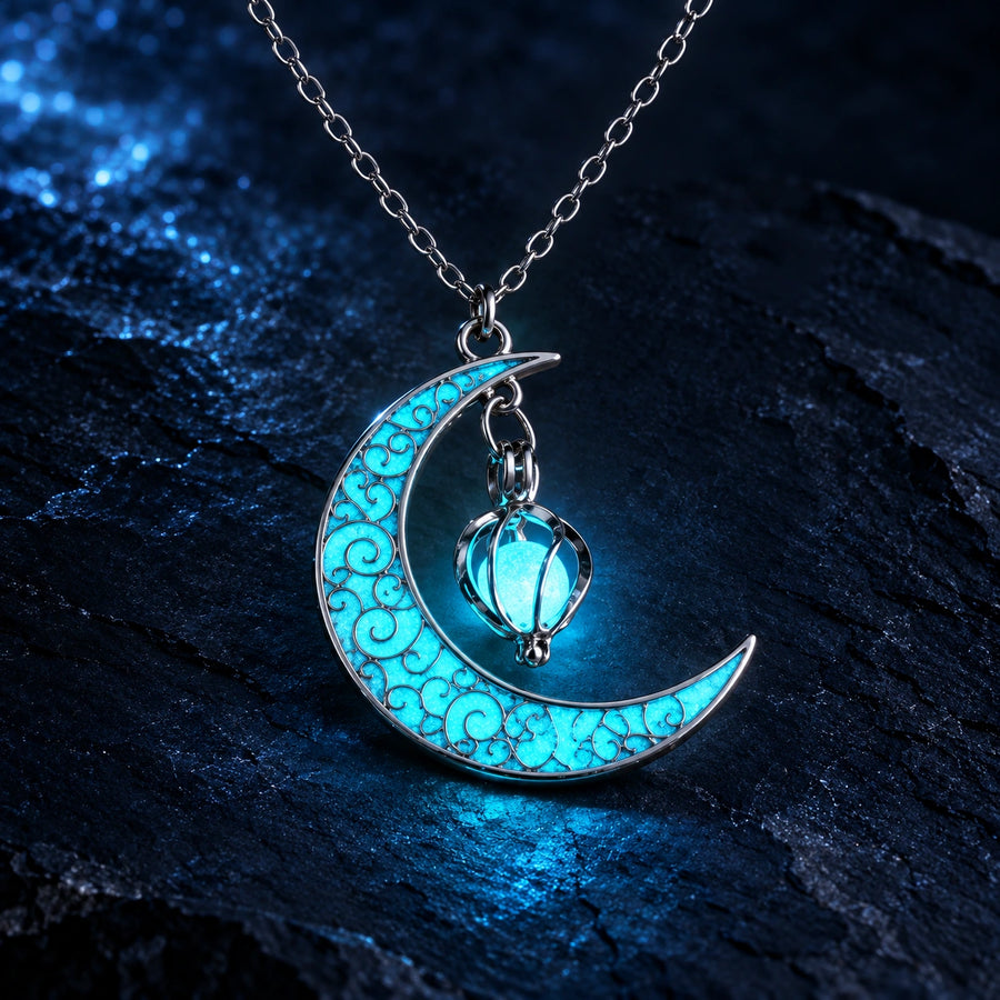 Generated concept artwork for Glowing Plated Chain Necklace; illustrative only, not an exact product photograph