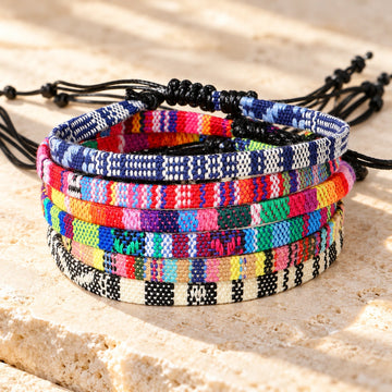 Generated concept artwork for Hand Woven Rainbow Color Anklet Bracelet; illustrative only, not an exact product photograph