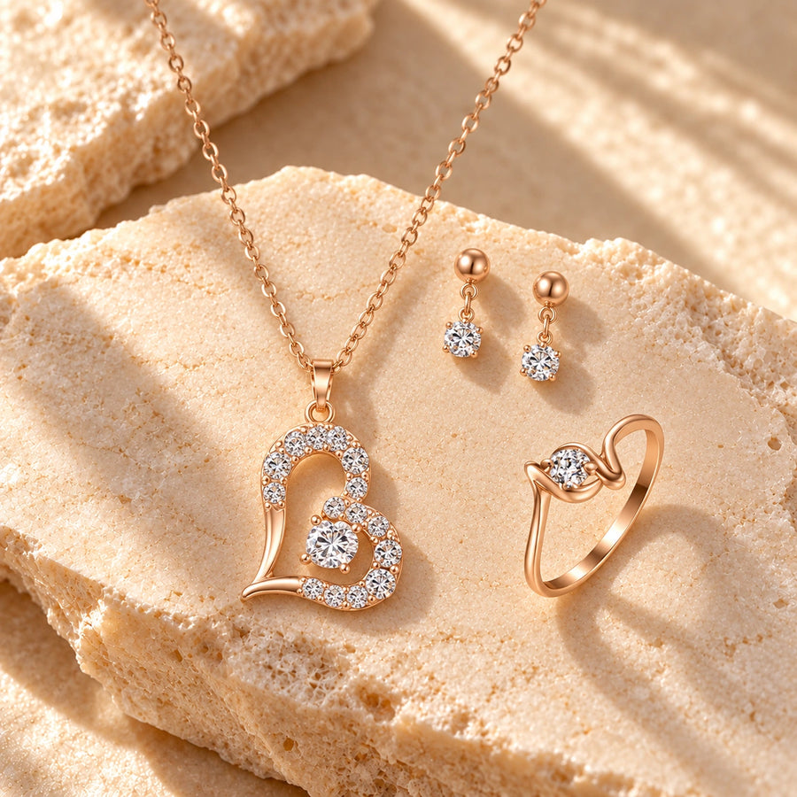Generated concept artwork for Heart Jewellery Set; illustrative only, not an exact product photograph