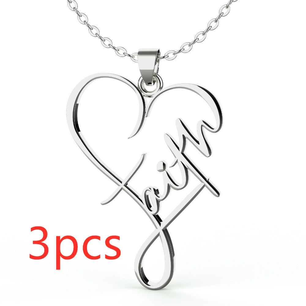 Heart of Faith Pendant Necklace, view 9