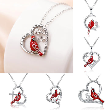 Creative Heart Shaped Cardinal Exquisite Necklace supplier gallery image 3
