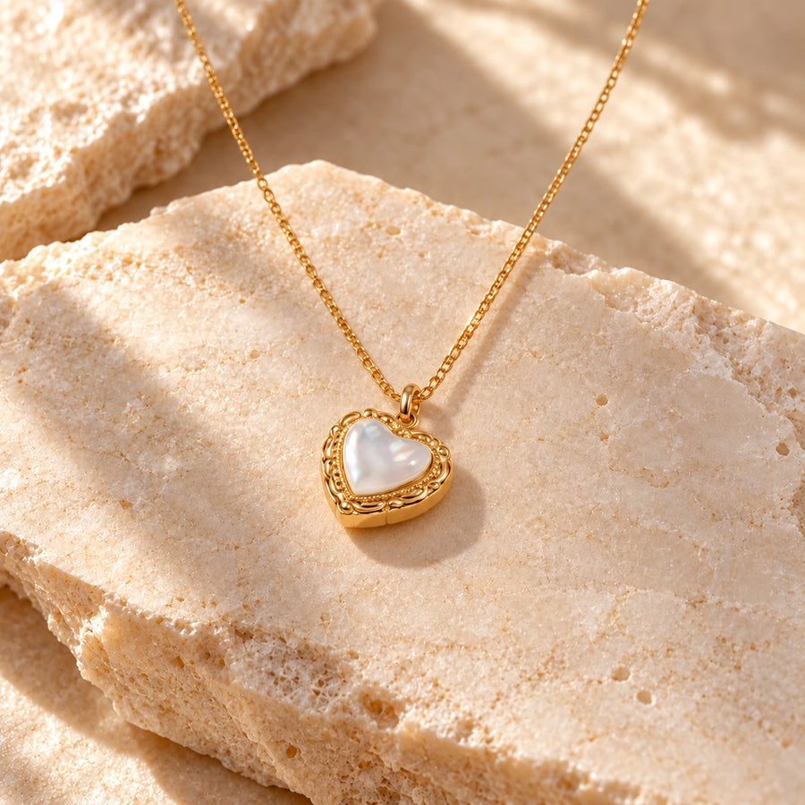 Generated concept artwork for High Grade Love Light Gold Necklace; illustrative only, not an exact product photograph