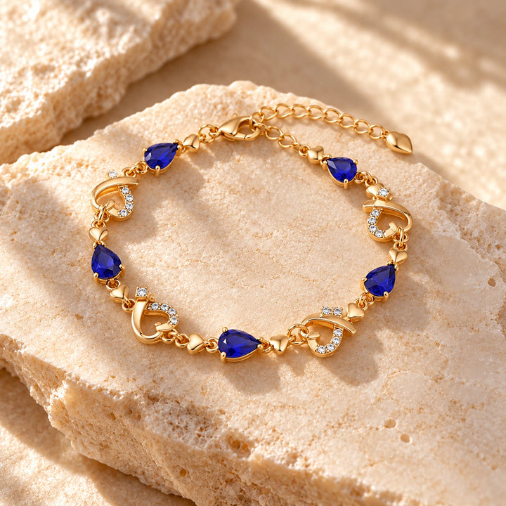 Generated concept artwork for Hollow Love Rhinestones Heart Shaped Bracelet; illustrative only, not an exact product photograph