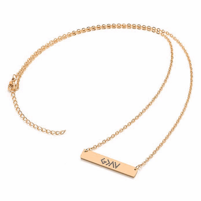 Horizontal Bar Pendant Necklace, view 5