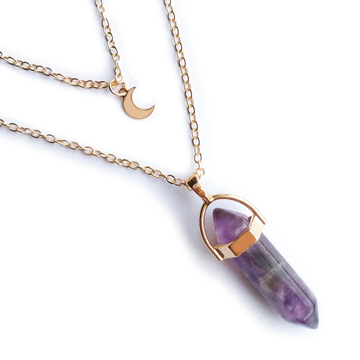 Moon Hexagonal Column Necklace supplier gallery image 2