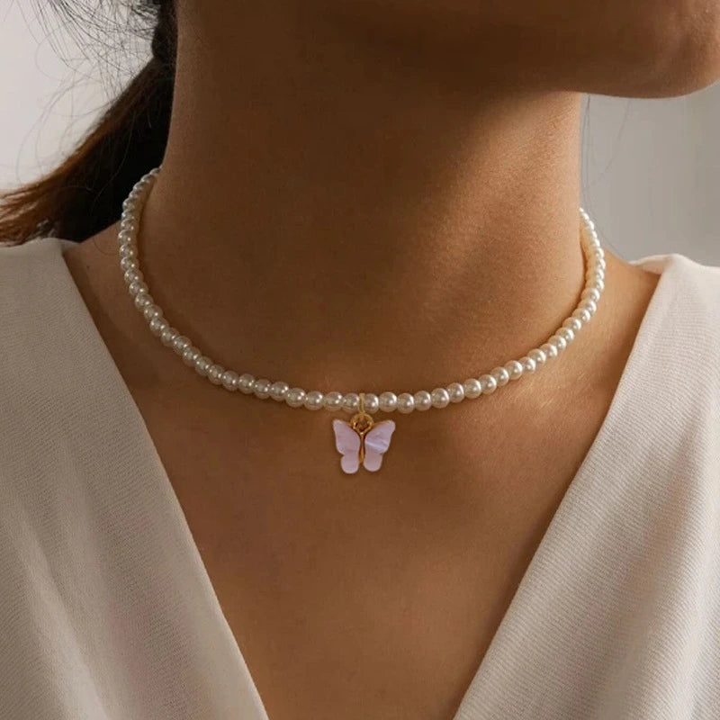 Elegant White Pearl Choker Small Necklace supplier gallery image 4