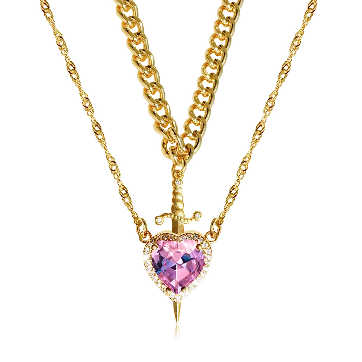 Gothic One Arrow Through Heart Necklace supplier gallery image 16