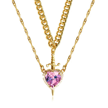 Gothic One Arrow Through Heart Necklace supplier gallery image 16