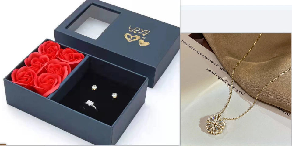 Retro Magnetic Folding Heart Shaped Jewellery Set supplier gallery image 11