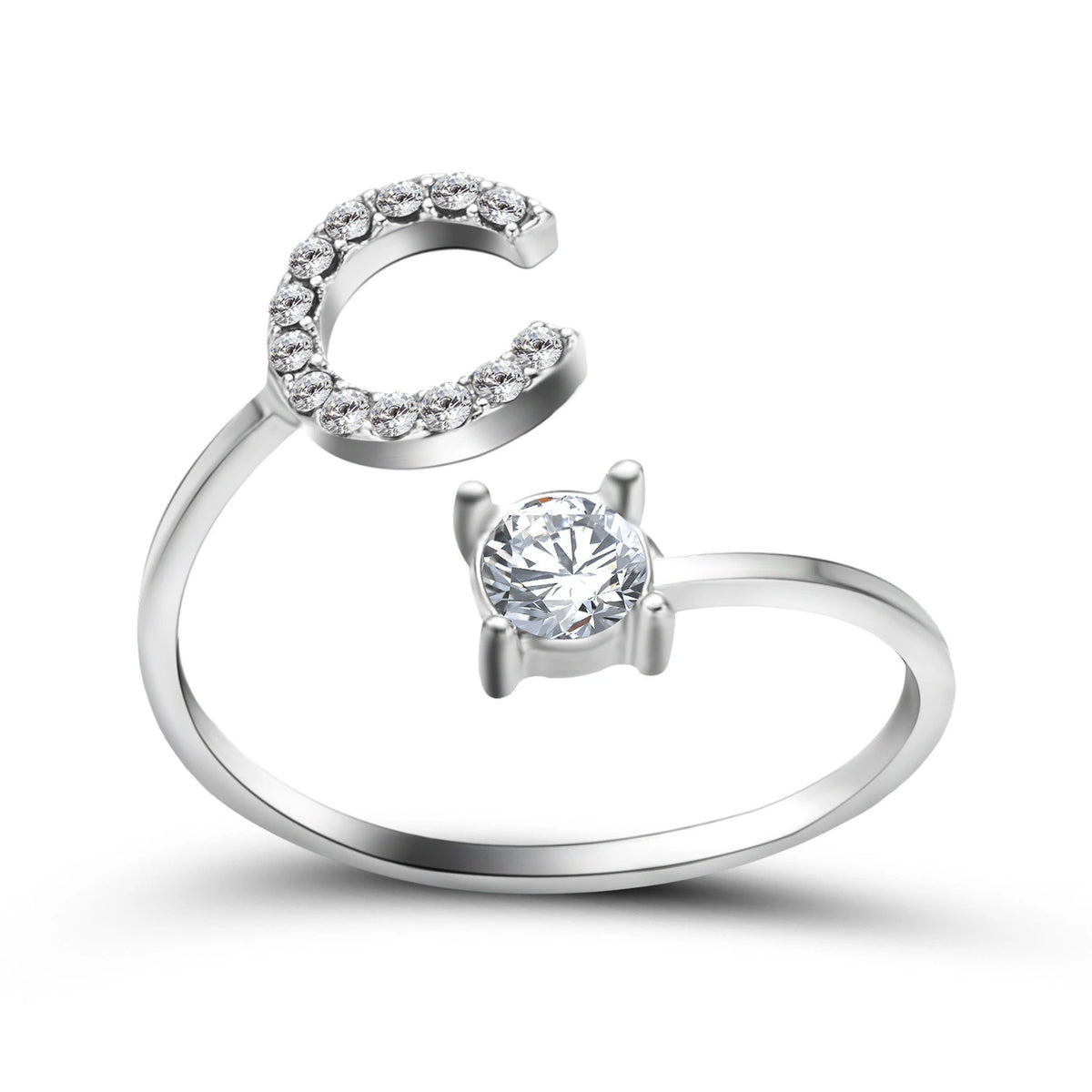 Design Adjustable Initial Letter Elegant Ring supplier gallery image 28