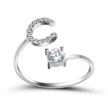 Design Adjustable Initial Letter Elegant Ring supplier gallery image 28