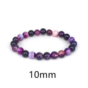 Purple Natural Stone Bead Bracelet, view 9