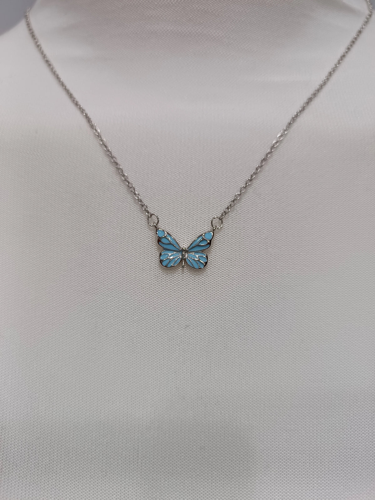Blue Luminous Butterfly Glow Dark Necklace supplier gallery image 19