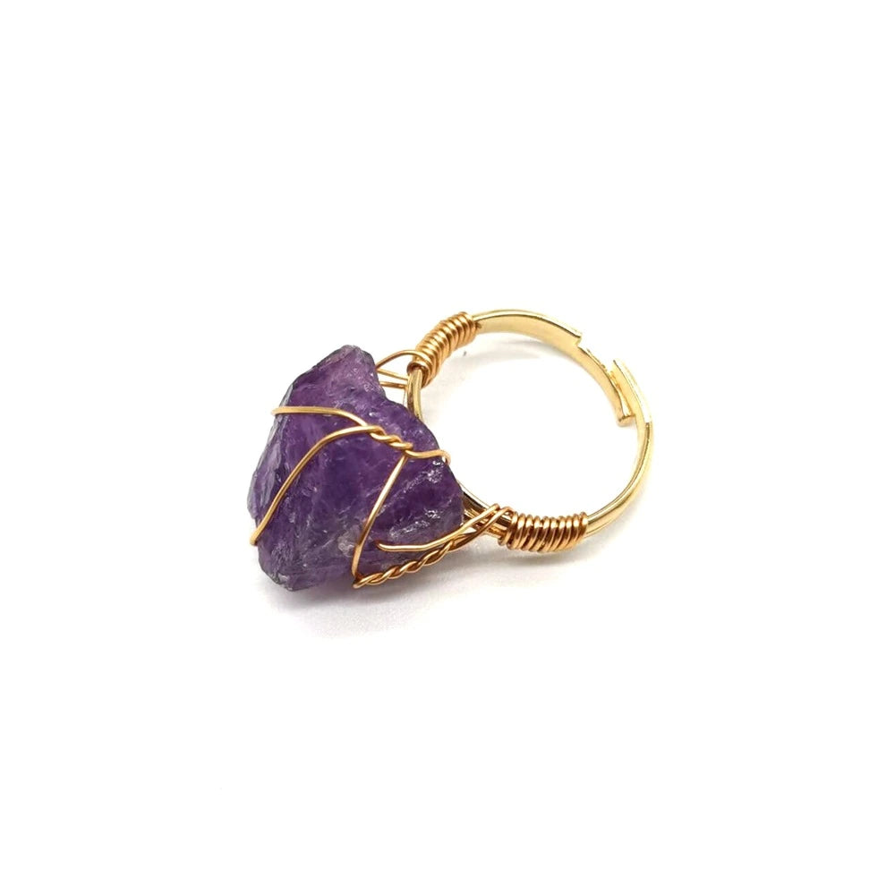 Personality Hand Wrapped Rough Stone Ring supplier gallery image 14
