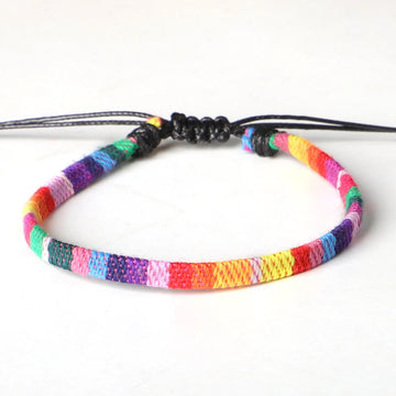 Hand Woven Rainbow Color Anklet Bracelet supplier gallery image 18