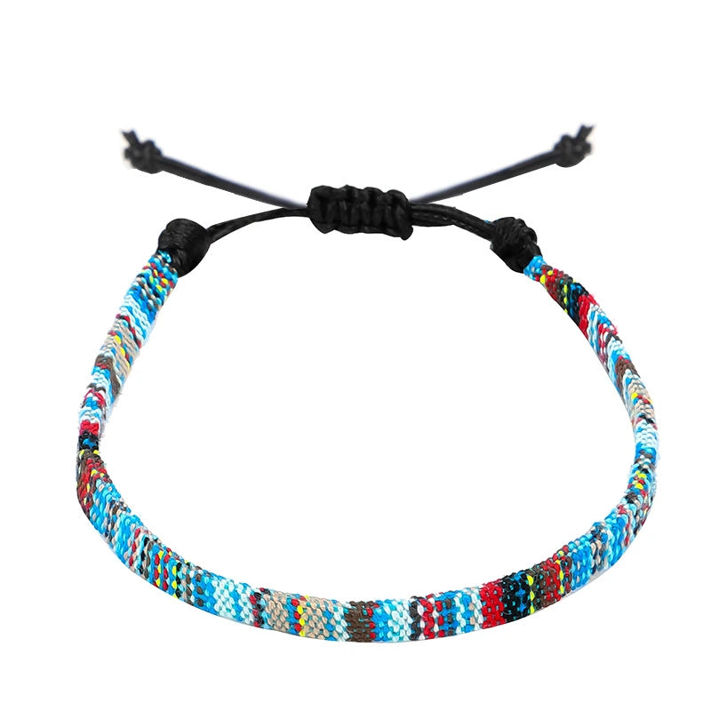 Hand Woven Rainbow Color Anklet Bracelet supplier gallery image 4