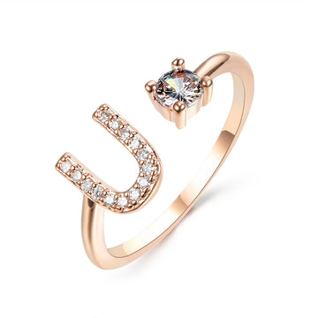 Design Adjustable Initial Letter Elegant Ring supplier gallery image 75