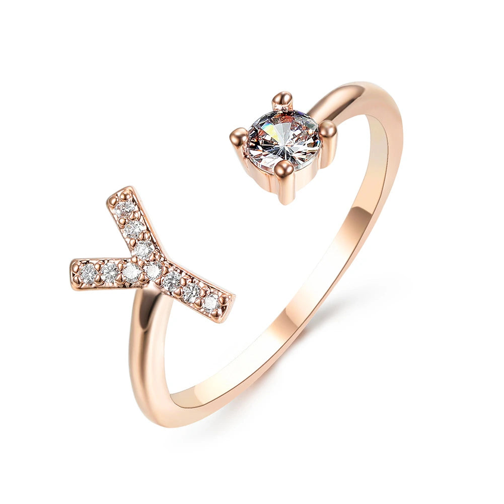 Design Adjustable Initial Letter Elegant Ring supplier gallery image 71