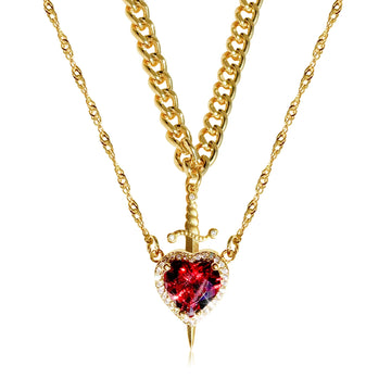Gothic One Arrow Through Heart Necklace supplier gallery image 10