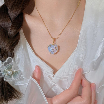 Moonstone Cartoon Princess Love Girl Necklace supplier gallery image 12